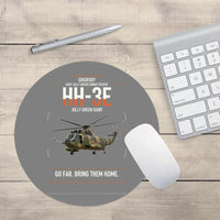 Thumbnail for Sikorsky HH-3E Jolly Green Giant design on gray round mouse pad