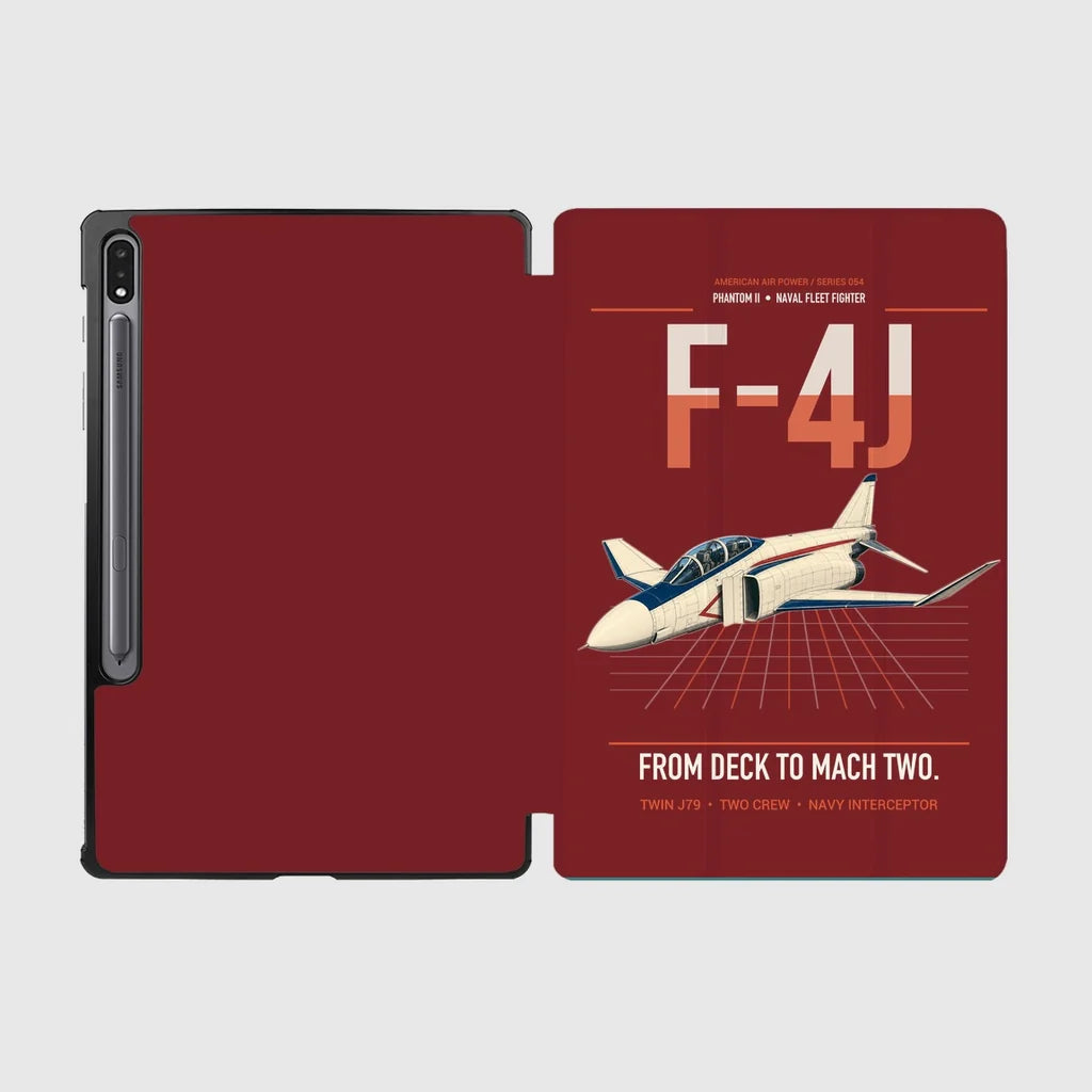 F-4J Phantom II design on dark red samsung tablet tablet case