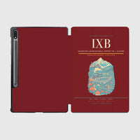 Thumbnail for Bagdogra International Airport (IXB) design on dark red samsung tablet tablet case