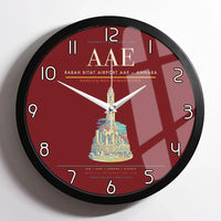 Thumbnail for Rabah Bitat Airport (AAE) design on dark red framed wall clock