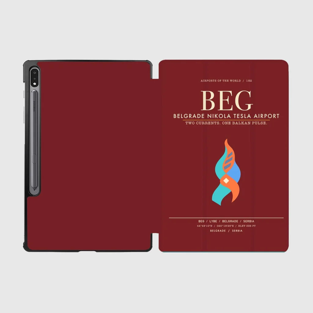Belgrade Nikola Tesla Airport BEG - Dark Red