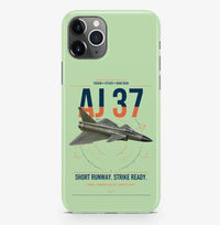 Thumbnail for Saab AJ 37 Viggen design on light green magsafe iphone case, for iPhone Pro Max