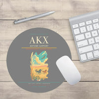 Thumbnail for Aktobe Airport (AKX) design on gray round mouse pad