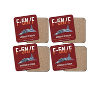 Thumbnail for F-5N F Adversary design on dark red 4 pieces set coaster