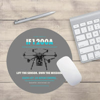 Thumbnail for Inspired Flight IF1200A design on gray round mouse pad