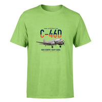 Thumbnail for C-46D Commando design on light green double-side t-shirt, single-side print
