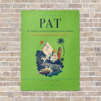 Thumbnail for Jay Prakash Narayan International Airport PAT vertical canvas print - no frame - light green background