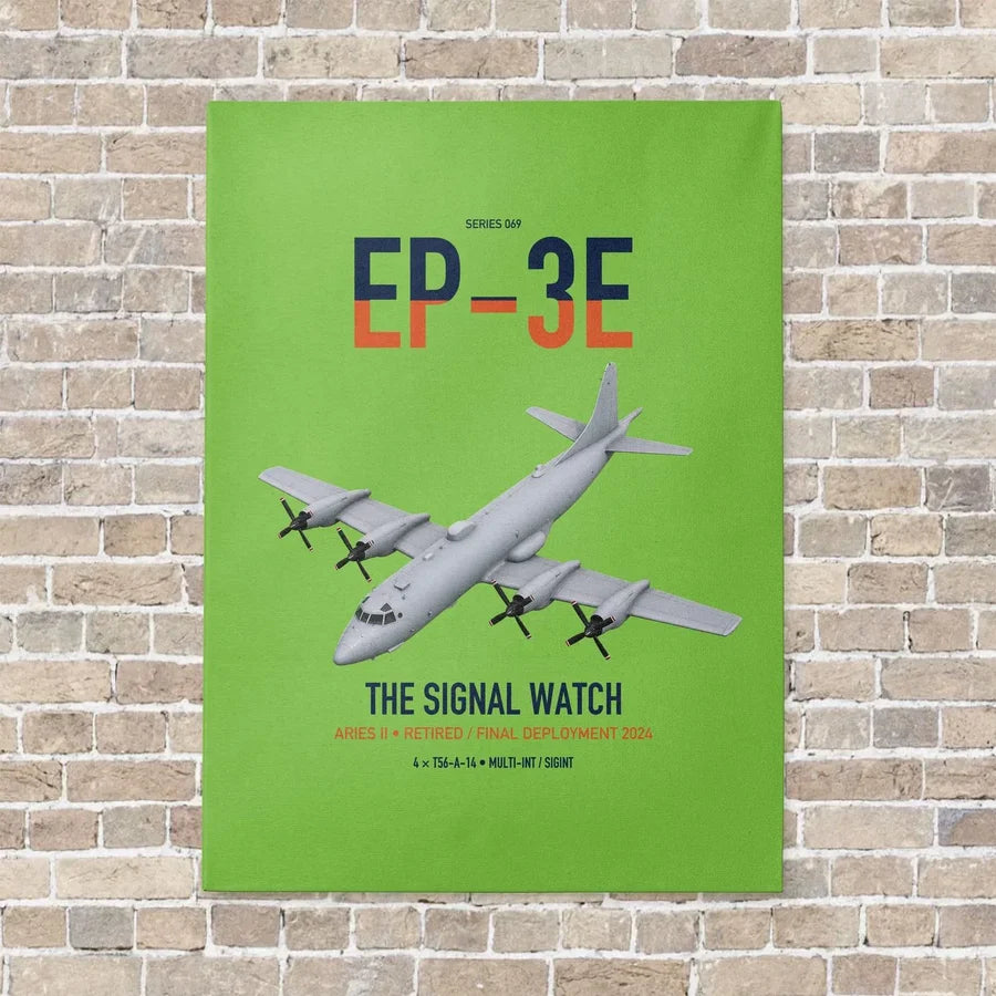 EP-3E ARIES II vertical canvas print - no frame - light green background
