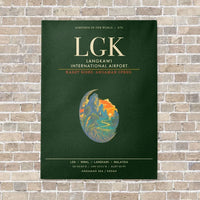 Thumbnail for Langkawi International Airport LGK - Canvas Framed - Dark Green
