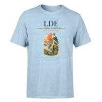Thumbnail for Tarbes–Lourdes–Pyrénées Airport (LDE) T-Shirt single-side front print in Light Blue | tarbeslourdespyrénées-airport-lde-double-side-t-shirt