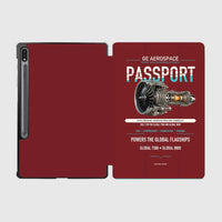 Thumbnail for PASSPORT design on dark red samsung tablet tablet case