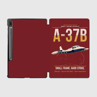Thumbnail for A-37B Dragonfly design on dark red samsung tablet tablet case