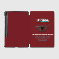Thumbnail for Inspired Flight IF1200A design on dark red samsung tablet tablet case