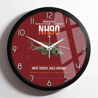 Thumbnail for NHIndustries NH90 TTH design on dark red framed wall clock