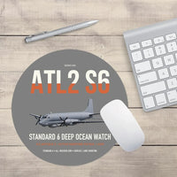 Thumbnail for Atlantique 2 Standard 6 design on gray round mouse pad