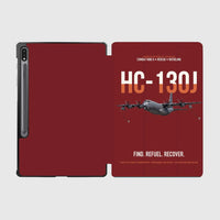 Thumbnail for HC-130J COMBAT KING II design on dark red samsung tablet tablet case