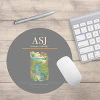 Thumbnail for Amami Airport (ASJ) design on gray round mouse pad