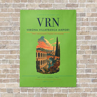 Thumbnail for Verona Villafranca Airport VRN vertical canvas print - no frame - light green background