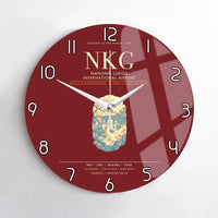Thumbnail for Nanjing Lukou International Airport NKG Wall-Clock No-Frame - Dark Red