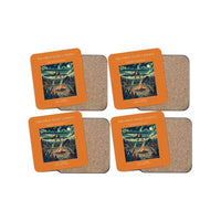 Thumbnail for The First Night Landing - Designed Coasters design on orange 4-pieces-set