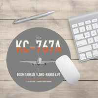 Thumbnail for Boeing KC-767A design on gray round mouse pad