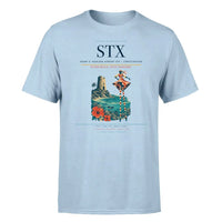 Thumbnail for Henry E. Rohlsen Airport (STX) T-Shirt single-side front print in Light Blue | henry-e-rohlsen-airport-stx-double-side-t-shirt