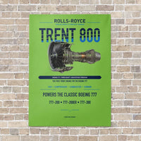 Thumbnail for TRENT 800 vertical canvas print - no frame - light green background