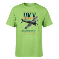 Thumbnail for Hawker Tempest Mk V design on light green t-shirt, single-side print