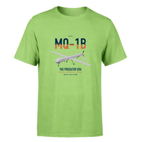 Thumbnail for MQ-1B Predator design on light green double-side t-shirt, single-side print