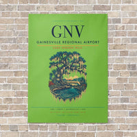 Thumbnail for Gainesville Regional Airport GNV vertical canvas print - no frame - light green background