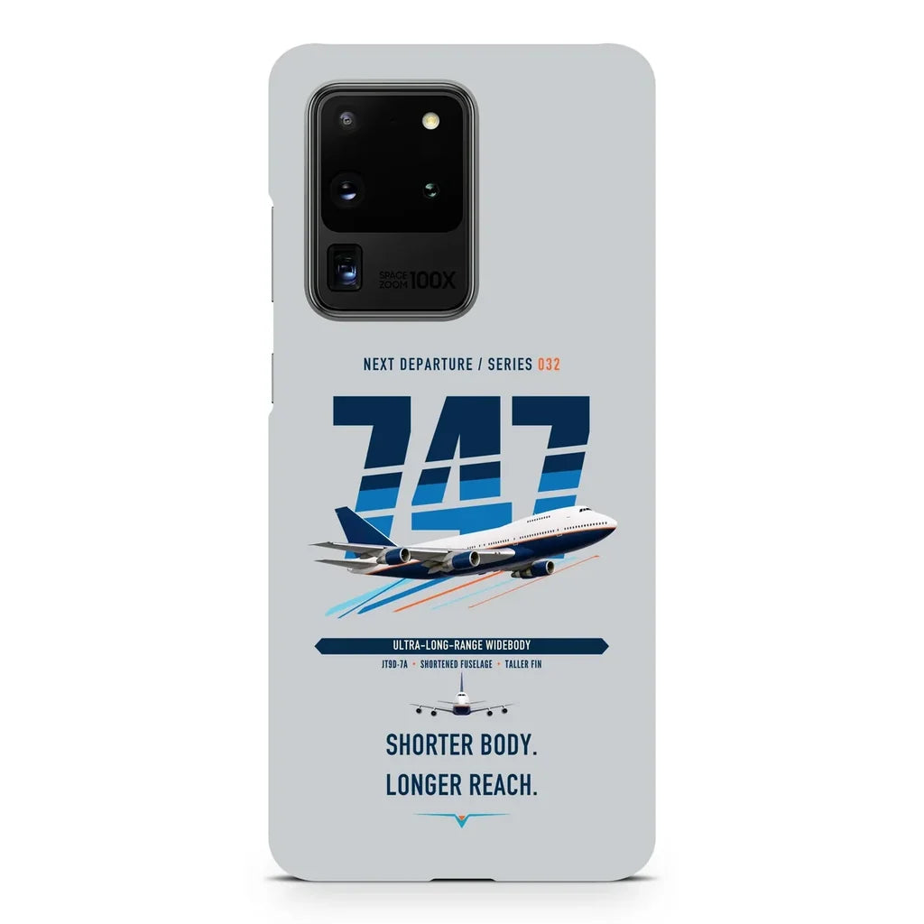 Boeing 747SP design on samsung case - light gray