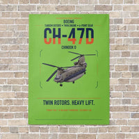 Thumbnail for Boeing CH-47D vertical canvas print - no frame - light green background