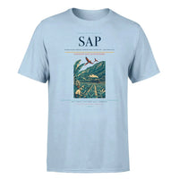 Thumbnail for Ramón Villeda Morales International Airport (SAP) T-Shirt single-side front print in Light Blue | ramón-villeda-morales-international-airport-sap-double-side-t-shirt
