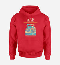 Thumbnail for Aarhus Airport (AAR) design on red hoodie single-side print
