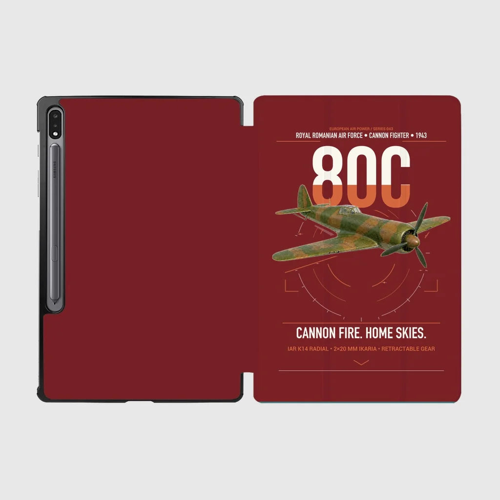 IAR 80C design on dark red samsung tablet tablet case