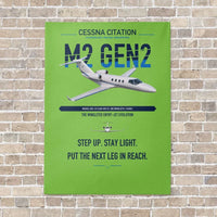 Thumbnail for Cessna Citation M2 Gen2 vertical canvas print - no frame - light green background