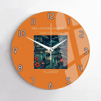 Thumbnail for VINTAGE G4187 - The Lantern Anchorage - Designed Wall Clocks design on orange no-frame