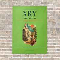 Thumbnail for Jerez Airport XRY vertical canvas print - no frame - light green background