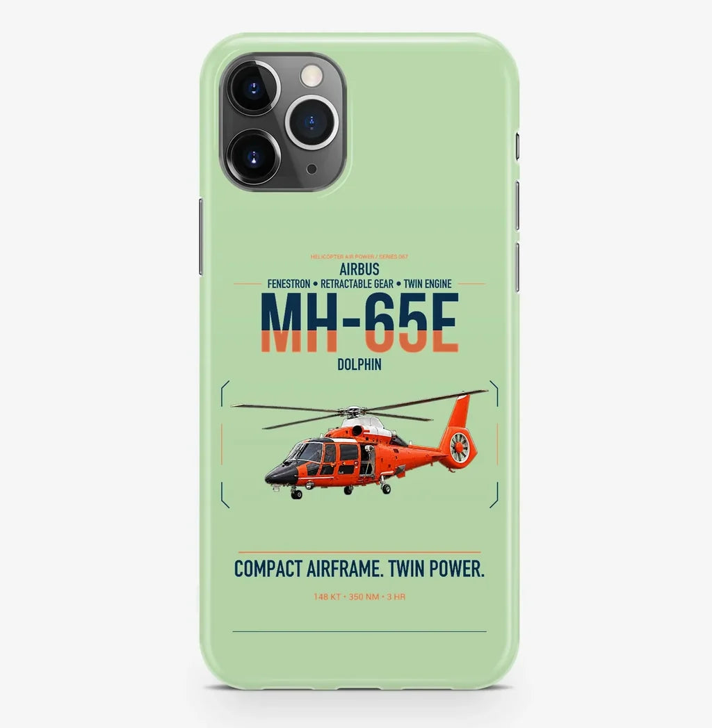 Airbus MH-65E Dolphin design on light green magsafe iphone case, for iPhone Pro Max