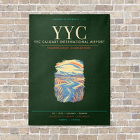Thumbnail for YYC Calgary International Airport - Canvas Framed - Dark Green