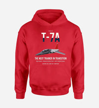 Thumbnail for T-7A Red Hawk design on red double-side hoodie, single-side print