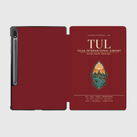 Thumbnail for Tulsa International Airport (TUL) design on dark red samsung tablet tablet case