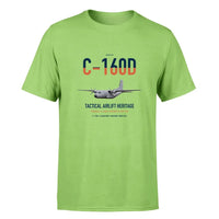 Thumbnail for Transall C-160D design on light green double-side t-shirt, single-side print