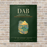 Thumbnail for Daytona Beach International Airport DAB - Canvas Framed - Dark Green