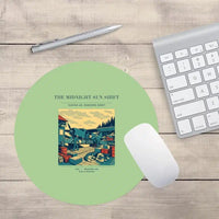 Thumbnail for VINTAGE G4284 - The Midnight Sun Shift - Designed Mouse Pads design on lightgreen round