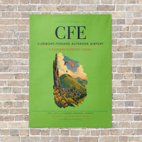 Thumbnail for Clermont-Ferrand Auvergne Airport CFE - Canvas No Frame - Light Green