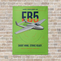 Thumbnail for de Havilland Vampire FB5 vertical canvas print - no frame - light green background