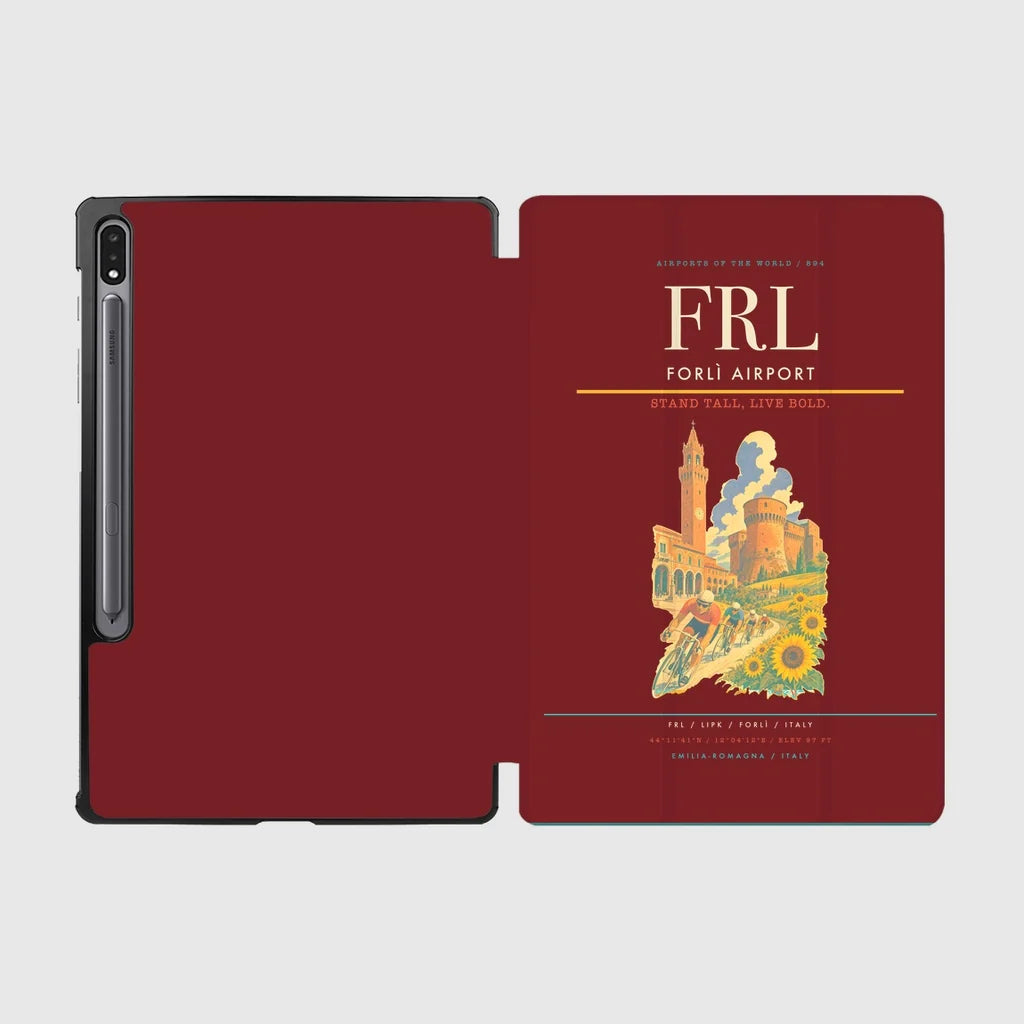 Forlì Airport (FRL) design on dark red samsung tablet tablet case