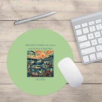 Thumbnail for VINTAGE G4411 - The Dawn Patrol Of Gulls - Designed Mouse Pads design on lightgreen round