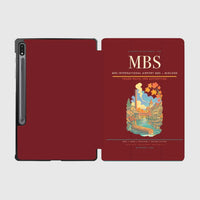 Thumbnail for MBS International Airport (MBS) design on dark red samsung tablet tablet case